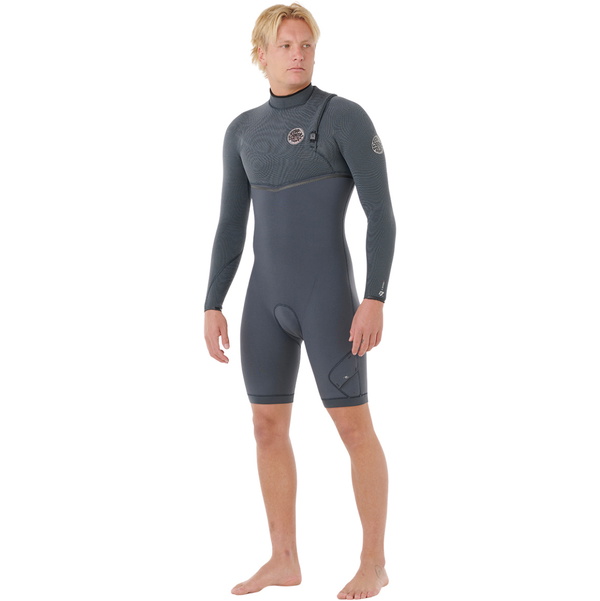 2026 Rip Curl Mens E-Bomb 2mm Zip Free Long Sleeve Spring Suit 123MSP - Iron